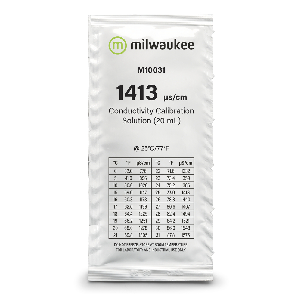 Milwaukee Solution de Calibrage pour Conductivité 1413 ms/cm - 25 Sachets de 20 ml