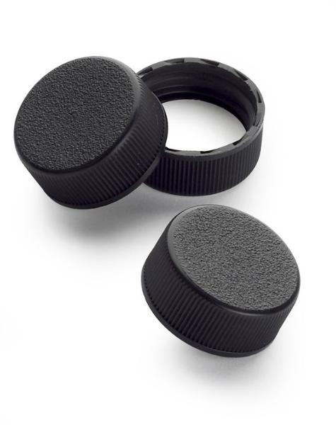 Bouchon, noir PP 22-400 TFE/RBR pack de 12