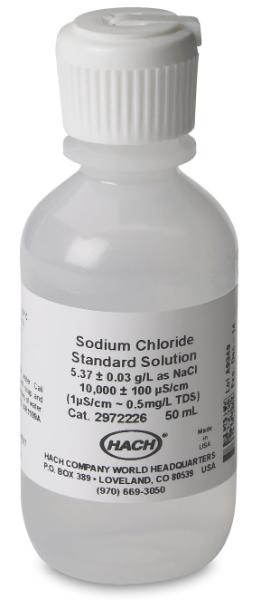 Solution étalon de conductivité, 10 000 µS/cm, NaCl, 50 mL