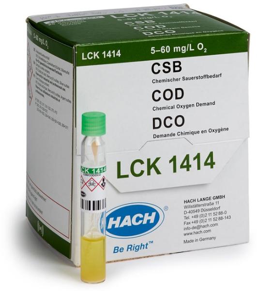 Test en cuve DCO 5-60 mg/L O 2, 25 tests