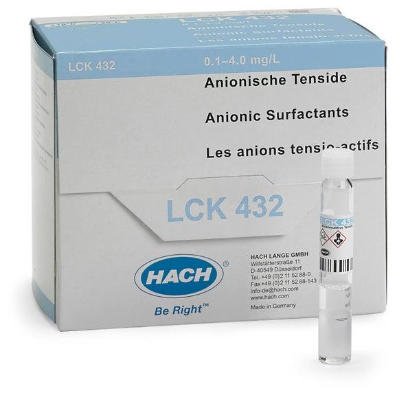 Agents de surface anioniques, test en cuve 0,1 - 4,0 mg/L, 25 tests