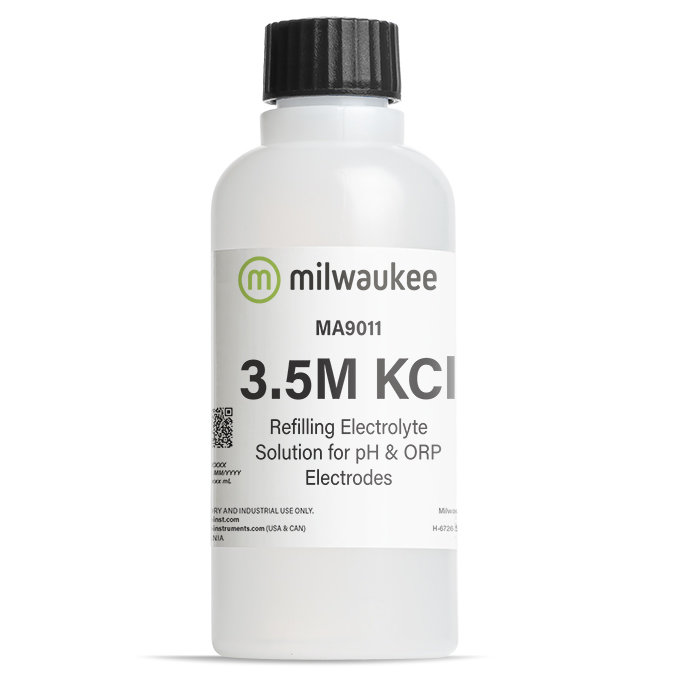 Milwaukee solution KCl de remplissage d'électrode pH et ORP - 230ml