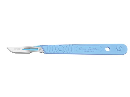 Bistouris avec lame en acier inox Swann-Morton stériles, boite de 10