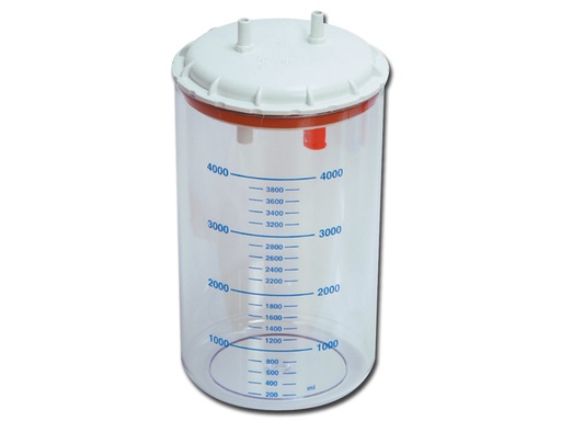 [28228] Bouteille 4 L avec couvercle pour Aspirat- Autoclavable -plastique