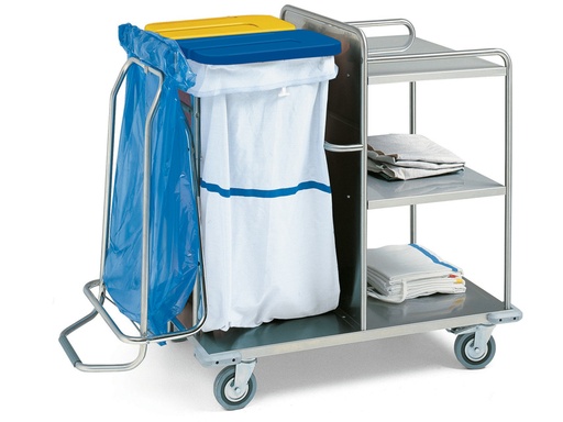 [27465] CHARIOT À LINGE - acier inoxydable
