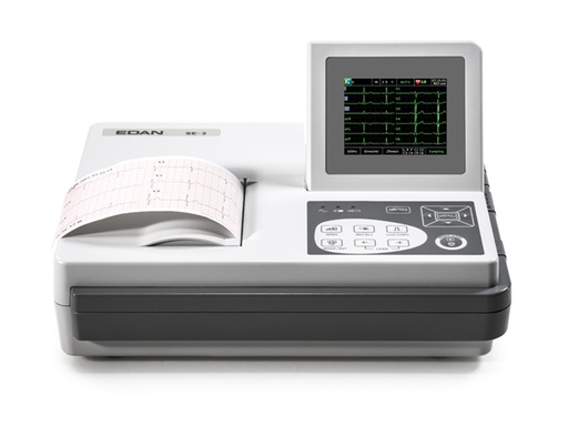 [33333] ECG EDAN SE-3 COULEUR- 3 canaux avec moniteur et interprétation