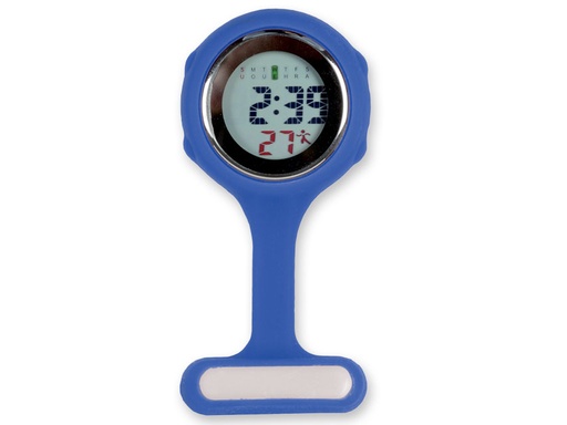 [20480] MONTRE INFIRMIÈRE NUMÉRIQUE EN SILICONE - bleue