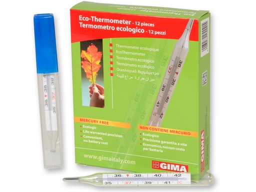 [25551] NOUVEAU THERMOMÈTRE ÉCOLOGIQUE GIMA - boîte de 12