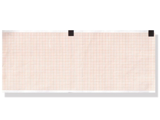 [32965] Papier thermique ECG 110x140mm x143s paquet - grille orange