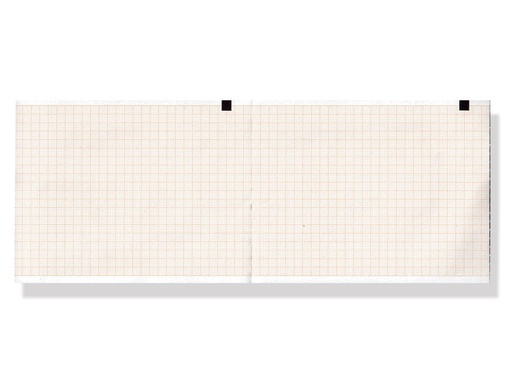 [33013] Papier thermique ECG 110x140mm x200f paquet - grille orange