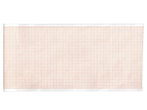 [33046] Papier thermique ECG 110x30 mm x m rouleau - grille orange - boîte de 25