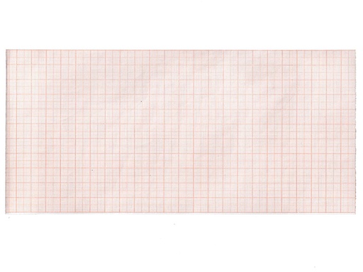 [32953] Papier thermique ECG 112x23 mm x m rouleau - grille orange - boîte de 10