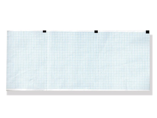 [32978] Papier thermique ECG 120x100mm x300f paquet - grille blue - boîte de 10
