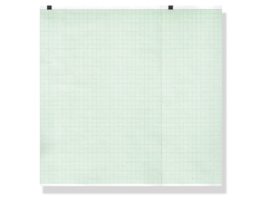 [33039] Papier thermique ECG 210x140mm x150f paquet - grille verte - boîte de 5