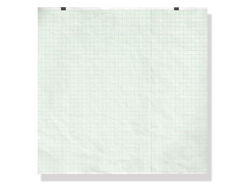 [33038] Papier thermique ECG 210x140mm x250f paquet - grille verte - boîte de 10
