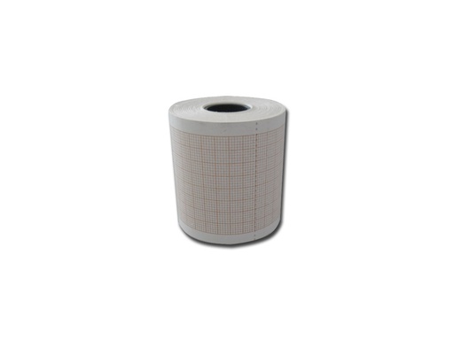 [32963] Papier thermique ECG 50x25 mm x m rouleau - grille orange