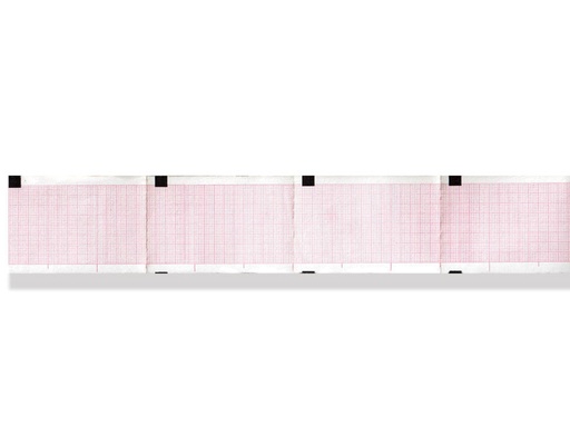 [32990] Papier thermique ECG 50x75mm x400f paquet - grille orange - boîte de 20