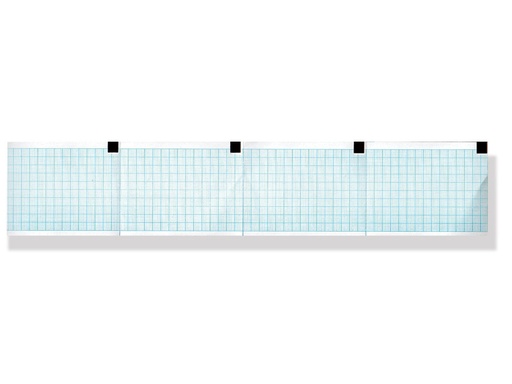 [32977] Papier thermique ECG 60x75mm x250f paquet - grille blue - boîte de 25