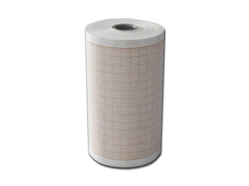 [32964] Papier thermique ECG 80x25 mm x m rouleau - grille orange - boîte de 10