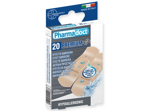 [25312] PHARMADOCT PANSEMENTS avec bande hémostatique - caisse de 12 boîtes de 20