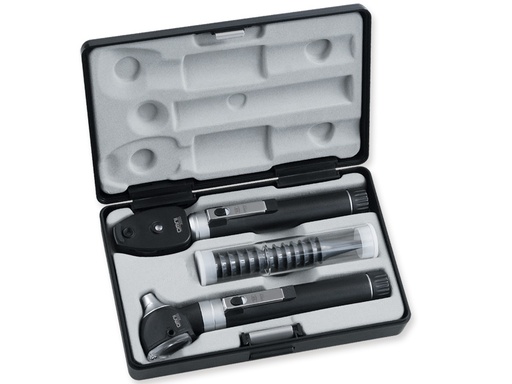 [31584] SET OTO-OPHTALMOSCOPE LED À F.O. SIGMA avec 2 poignées rechargeables - mallette