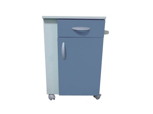 [27662] TABLE DE CHEVET FEBO AVEC PORTE-BOUTEILLE - bleu avio