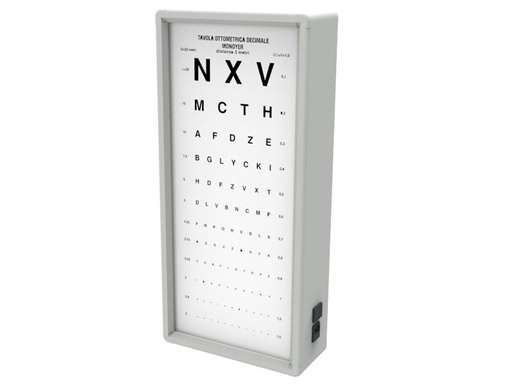 [27381] TABLEAU OPTOMÉTRIQUE "MONOYER" 3 m