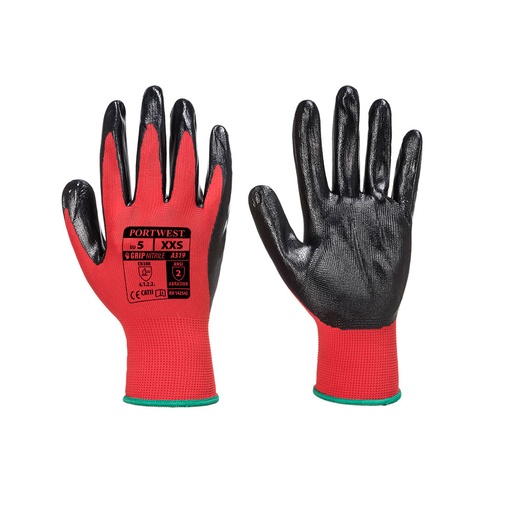 Gant Flexo Grip Nitrile(emballage blister) - Rouge/noir