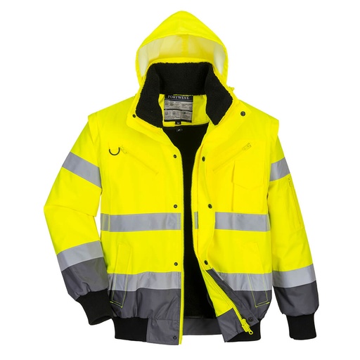 Blouson Haute-Visibilité bicolore - Jaune/Gris