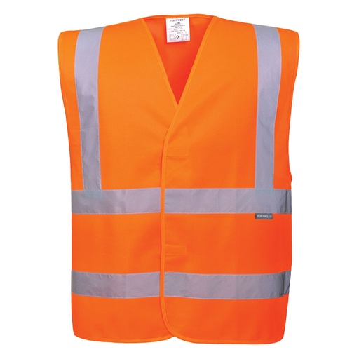 Gilet Hi-Vis Baudrier & Double Ceinture - Orange
