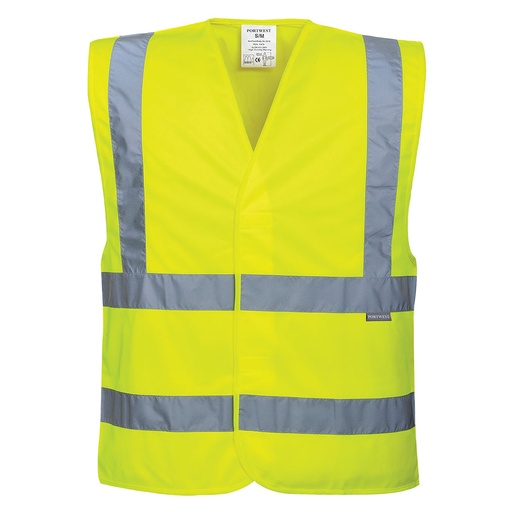 Gilet Hi-Vis Baudrier & Double Ceinture - Jaune