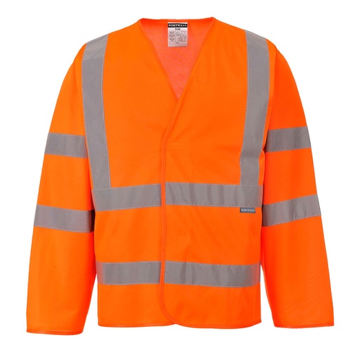 Gilet 2 bandes & baudrier manches longues - Orange