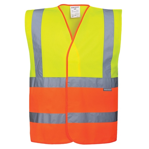 C481 - Gilet HV bicolore - Jaune/Orange