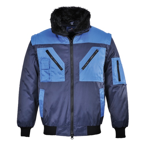 Blouson pilote bicolore - Marine