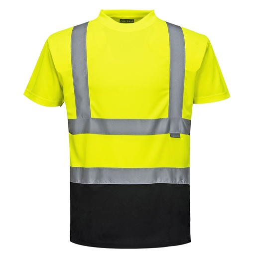 T-shirt bicolore - Jaune/Noir