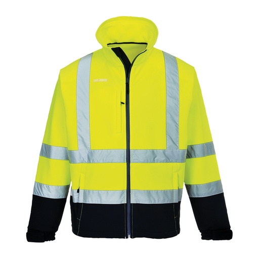 Softshell Bicolore (3 couches) - Jaune/Marine