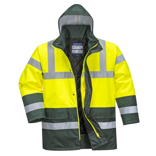 Parka Bicolore Traffic - Jaune/Vert