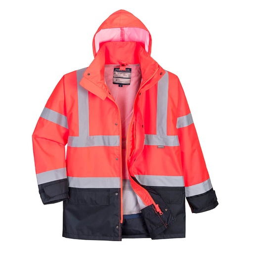 Parka Bicolore Executive 5-en-1 - Standard - Rouge/Marine