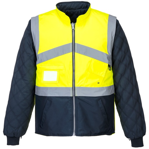 Gilet Hivis Bicolore Reversible - Jaune/Marine