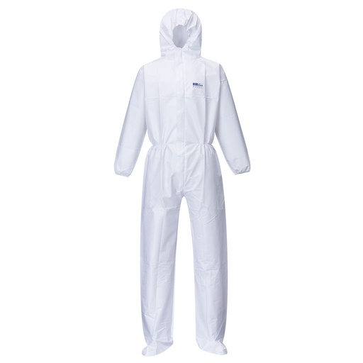 BizTex combinaison microporeuse avec protège chaussure type 5/6 - Blanc (50 pièces)