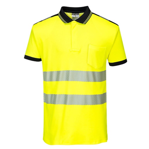 Polo HV PW3 - Jaune/Noir