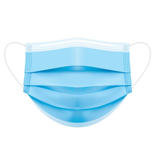 [P029BLU] Boîte de distribution de masque médical de type IIR - Bleu (50 pièces)