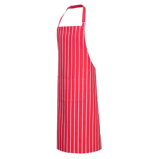 [S855RER] Tablier Bavette avec poche - Rouge