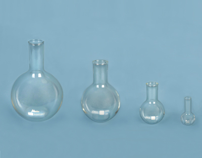 Ballon fond plat col étroit ECO en verre borosilicaté