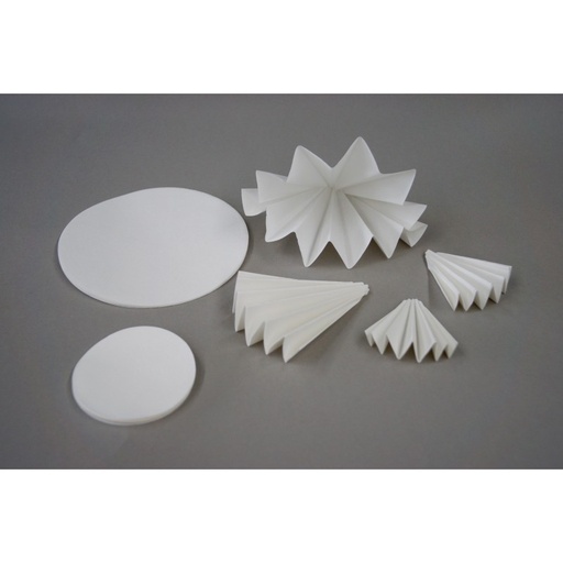 Boîte de 100 filtres plissés standard 73g/m²