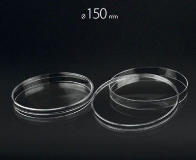 [108029056] Boîte de pétri en PS ø 150 h 17,5 mm avec trois ergots, stérile - boîte de 160