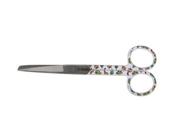 [20534] CISEAUX DROITS EN ACIER INOX - chenille - ronds/pointus - 14 cm