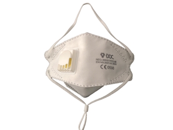 [20786] MASQUE FILTRANT FFP3 NR GIMA HALO avec soupape avec lanières - boîte de 15