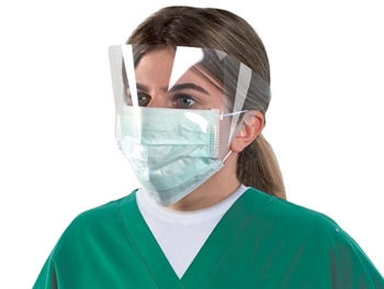 [25636] MASQUE CHIRURGICAL MASKOP - avec visière enveloppante - élastiques auriculaires - boîte de 50