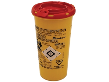 [25781] CONTENEUR À AIGUILLES DISPO - 0,5 L - boîte de 187